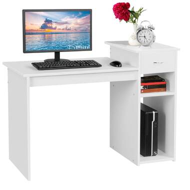 Details about   Home Desktop Computer Desk With lockers Home Small Desk Dormitory Study Table 