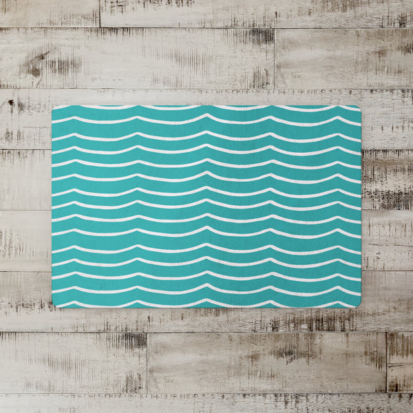 Longshore Tides Dotson Lake Waves Kitchen Mat Wayfair