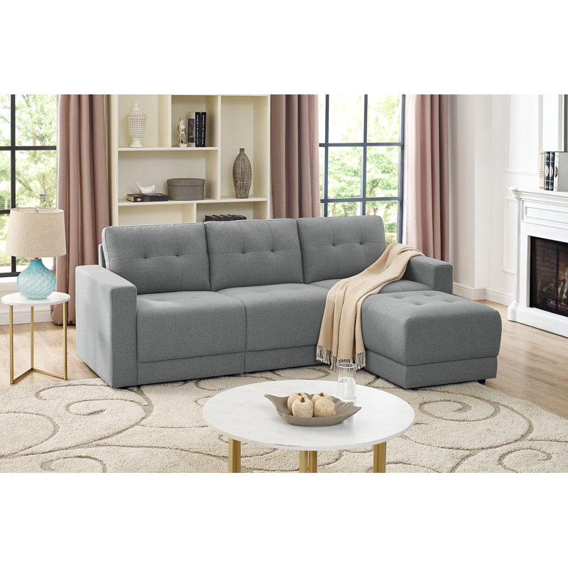 Latitude Run Abello 90 Reversible Modular Sofa Chaise With