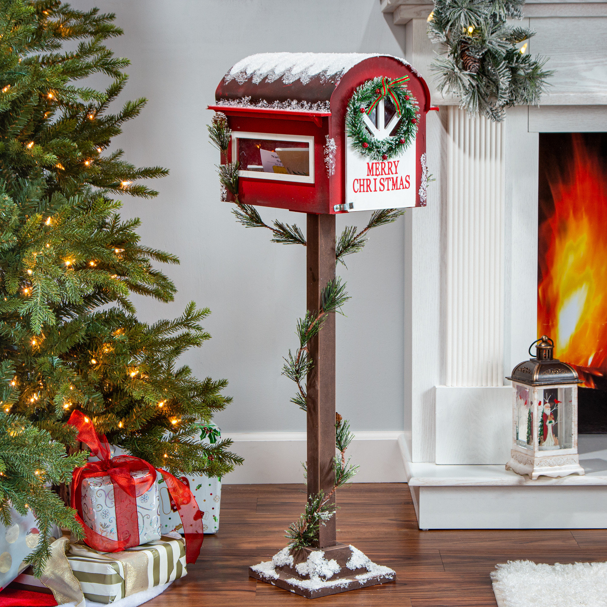 The Holiday Aisle Wooden Holiday Mail Box Wayfair