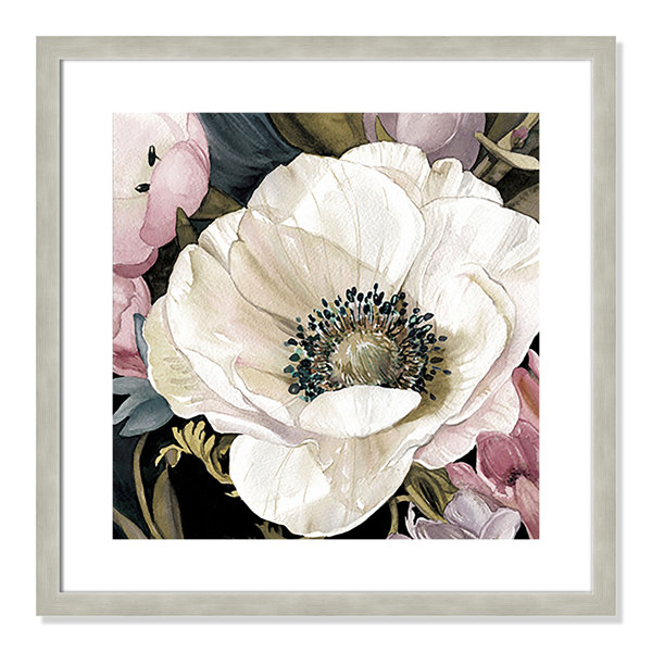 House Of Hampton Anemone Study Ii Framed Watercolor Painting