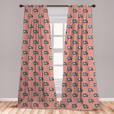 East Urban Home Ambesonne Dog Curtains, Beagle Puppies ...