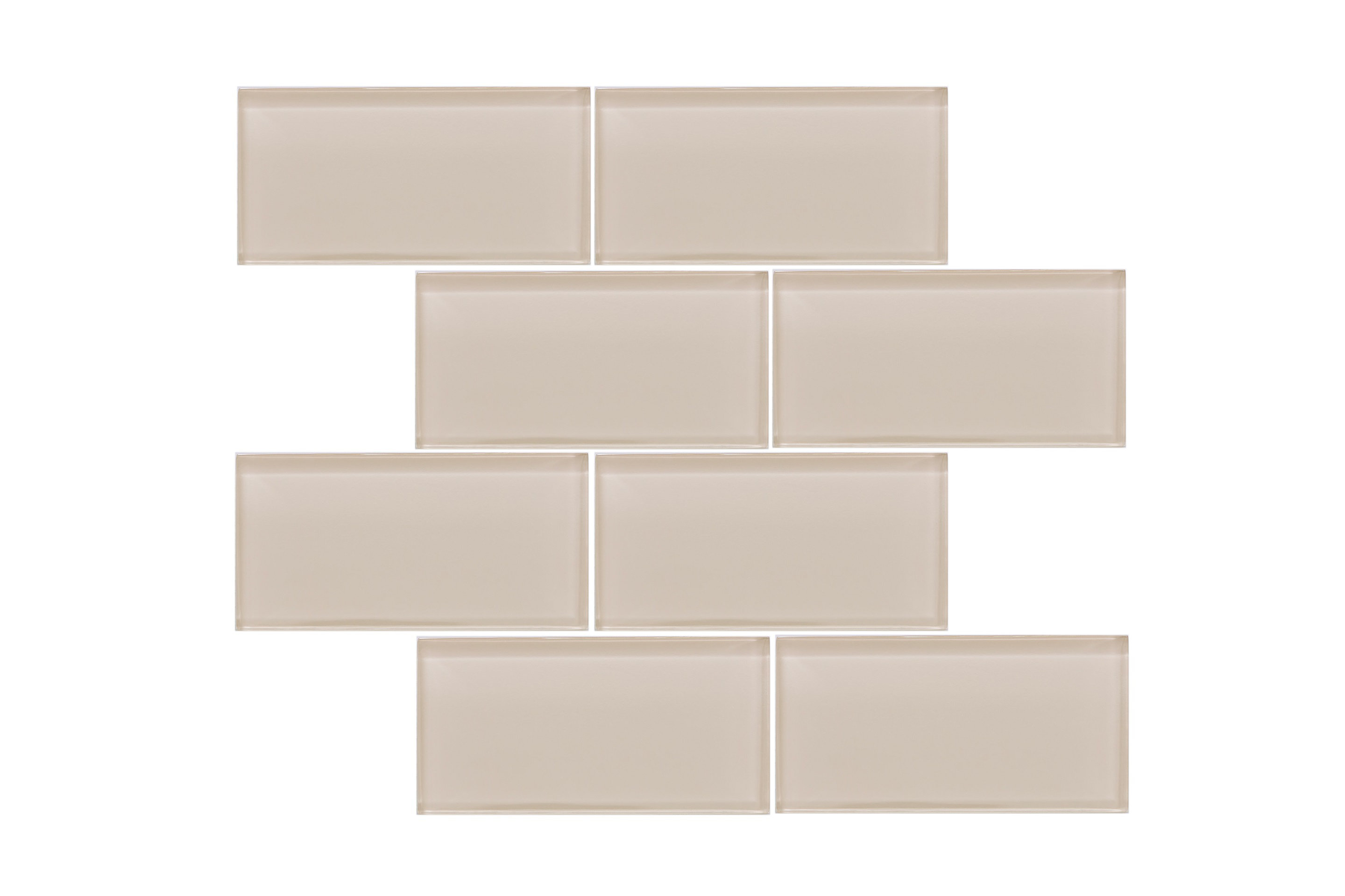 Vetromani Valencia 3 X 6 Light Beige Gl Subway Tile Wayfair
