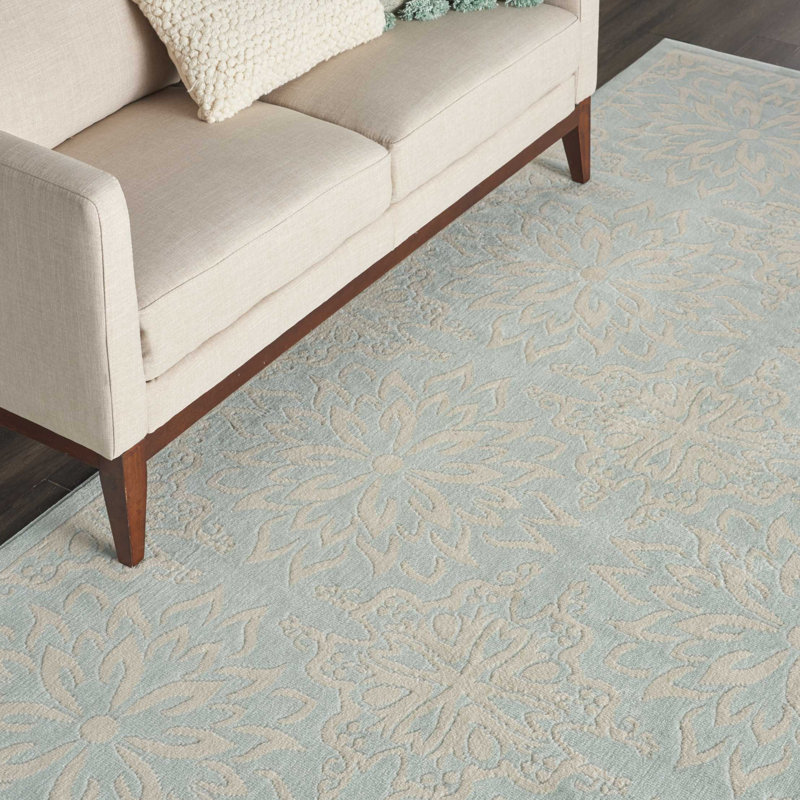Waverly Baby Boggess Fl Ivory Seafoam Green Area Rug Reviews Waverly Baby Boggess Fl Ivory