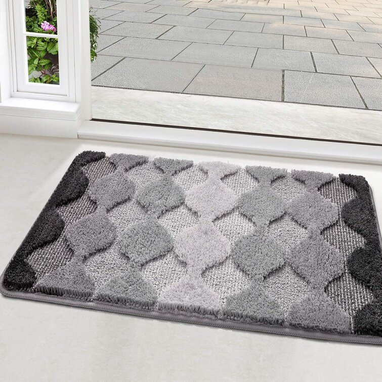 Non Slip Door Mats Rubber Backing Indoor Washable Absorbent Entrance Rug Doormat 