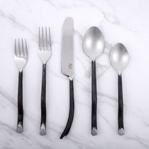 Black Dishwasher Safe Flatware Sets From 30 Until 11 20 Wayfair Wayfair