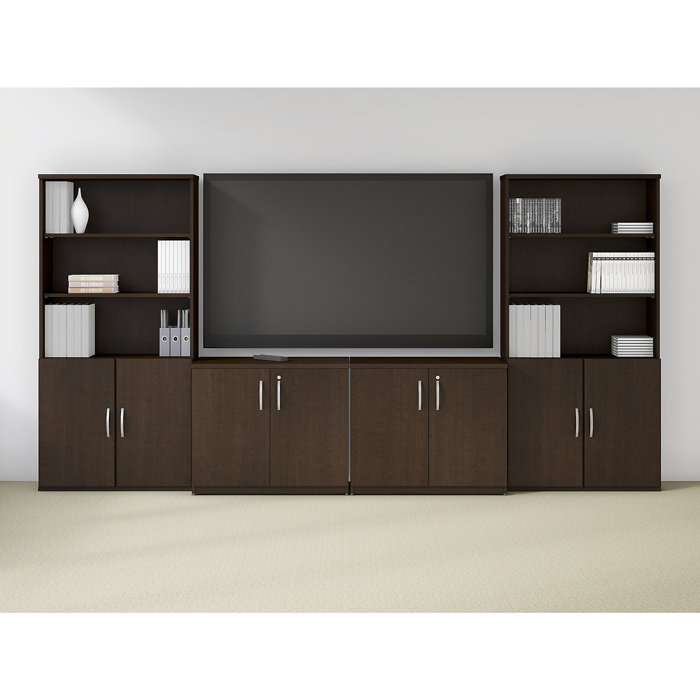 Series C Elite 8 Door Storage Cabinets With Bookcases