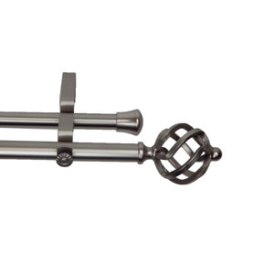Marta Double Curtain Rod and Hardware Set