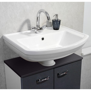 Fackelmann 61 cm Wandbefestigtes Waschbecken Kayo