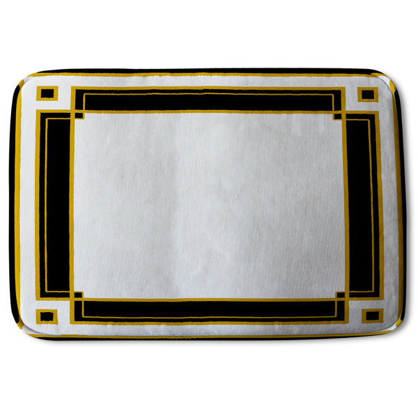 Everly Quinn Oriana Art Deco Designer Rectangle Non Slip Bath Rug Wayfair