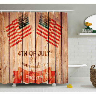 4th Of July American Flag Waving In The Wind Shower Curtain