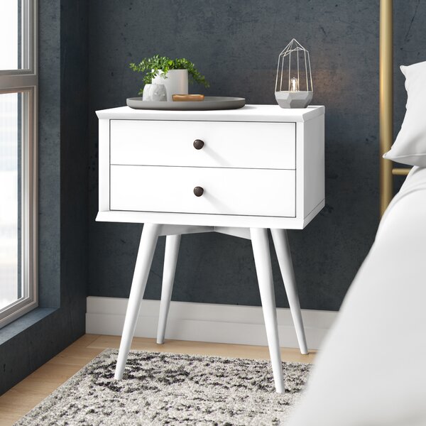 tiny white nightstand