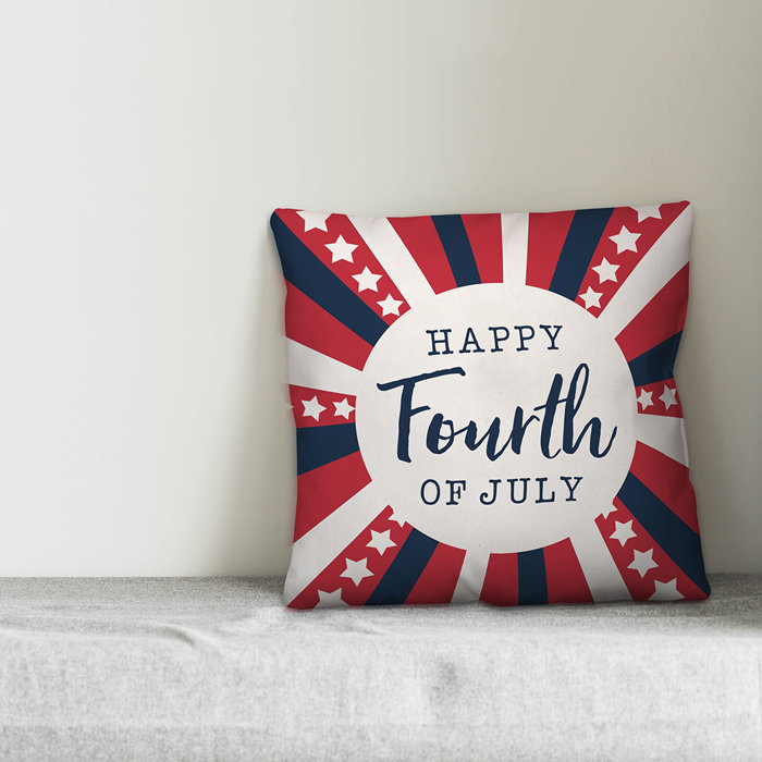 August Grove Wong Happy Fourth Of July Stars And Stripes Throw