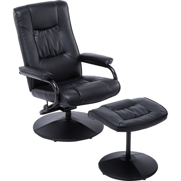Leather Chair With Footstool Wayfair Co Uk