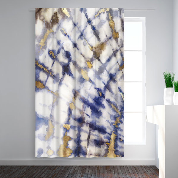 East Urban Home Pi Creative Art Tie Dye I Abstract Blackout Rod Pocket Single Curtain Panel Wayfair