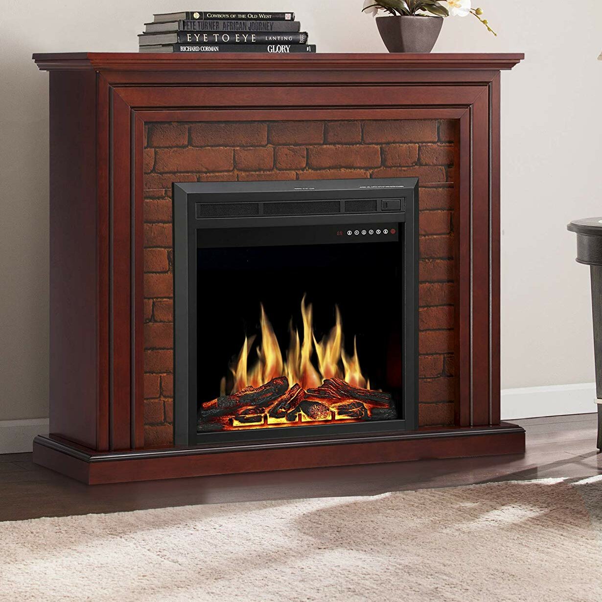 Millwood Pines Shoshoni Wall Design Electric Fireplace Wayfair Ca