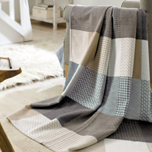 Solare Pure Patchwork Oversized 100% Cotton Throw Blanket