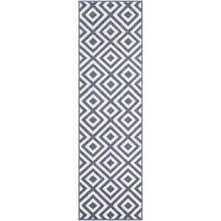 Idabel Geometric Blue Indoor/Outdoor Area Rug Brayden Studio Fashion and beautiful backpack