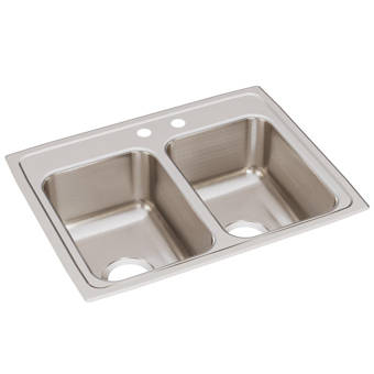 Elkay Lustertone Classic LRAD2918603 Equal Double Bowl Drop-In Stainless Steel ADA Sink