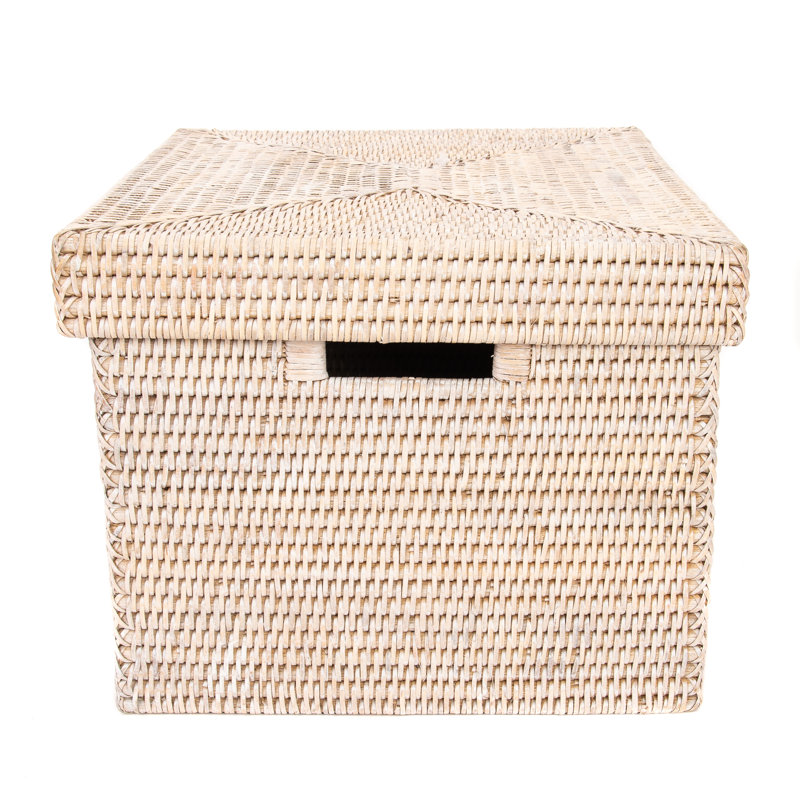 Artifacts Trading Rattan File Box With Lid And Cutout Handles Reviews Wayfair