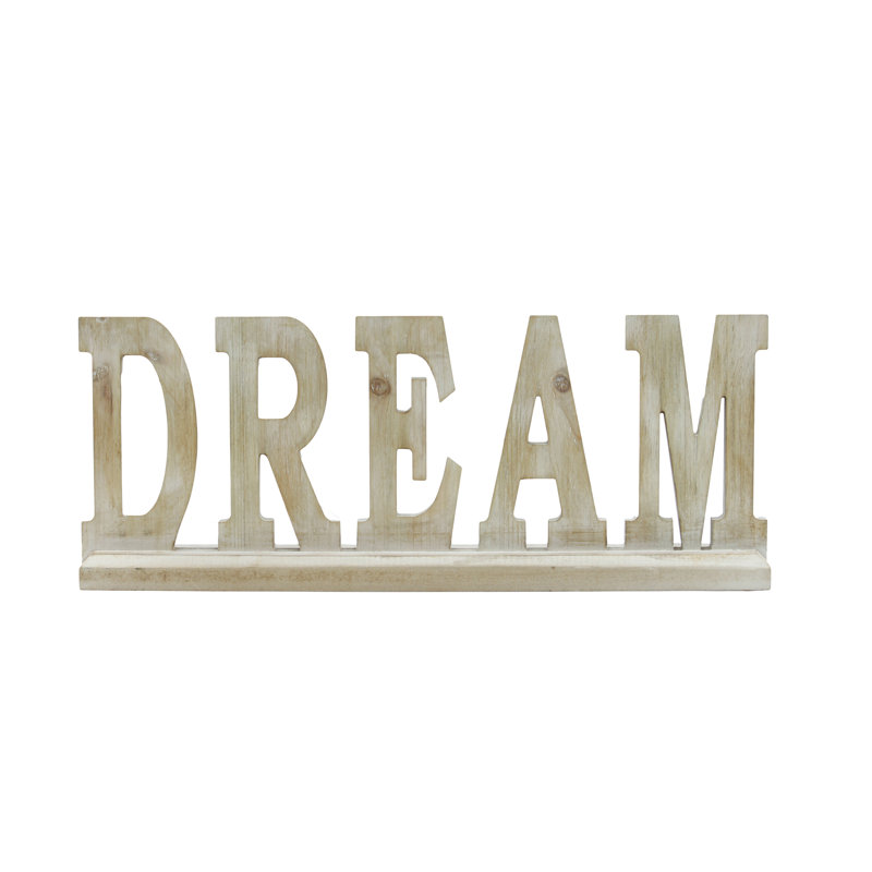 Gracie Oaks Gokey Dream Wood Alphabet Decor Wayfair,How To Draw Girls Hair For Kids