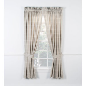 Morrison Plaid & Check Semi-Sheer Rod Pocket Curtain Panels (Set of 2)