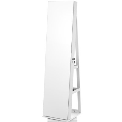 Ardolino Jewelry Armoire with LED and Flip-over Makeup Shelf