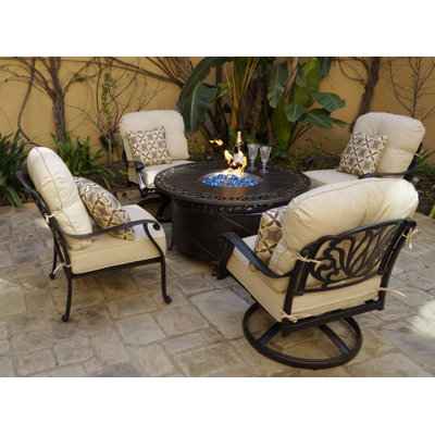 Buller 5 Piece Fire Pit Chat Multiple Chairs Seating Group With Cushions Canora Grey On Wayfair North America Ibt Shop