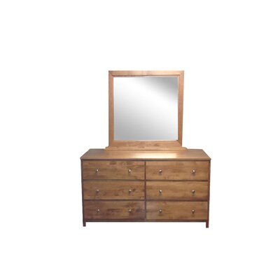 Marnie 6 Drawer Double Dresser With Mirror Loon Peak