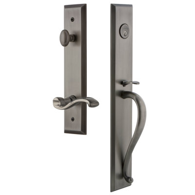 Polished Nickel Grandeur Windsor Plate with Chambord Knob Single Dummy