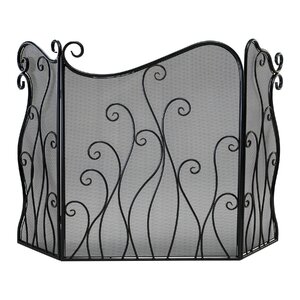 Evalie 3 Panel Iron Fireplace Screen