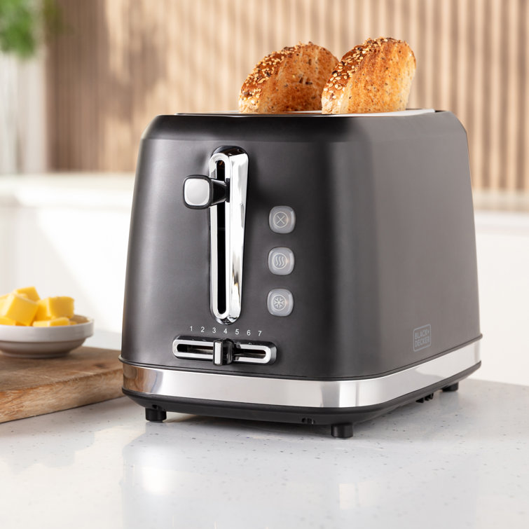 Black and Decker BLACK+DECKER BXTO20077GB 2 Slice Plastic Toaster ...