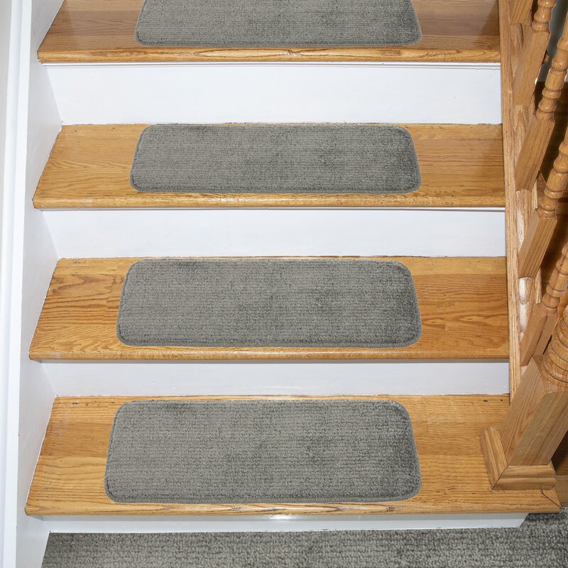 gray stair carpet