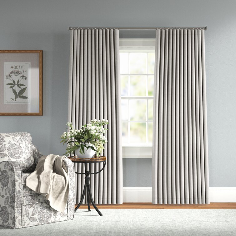 SET TOM Insulated Thermal Black Backing Blackout Rod Pocket Window Curtain Panel 