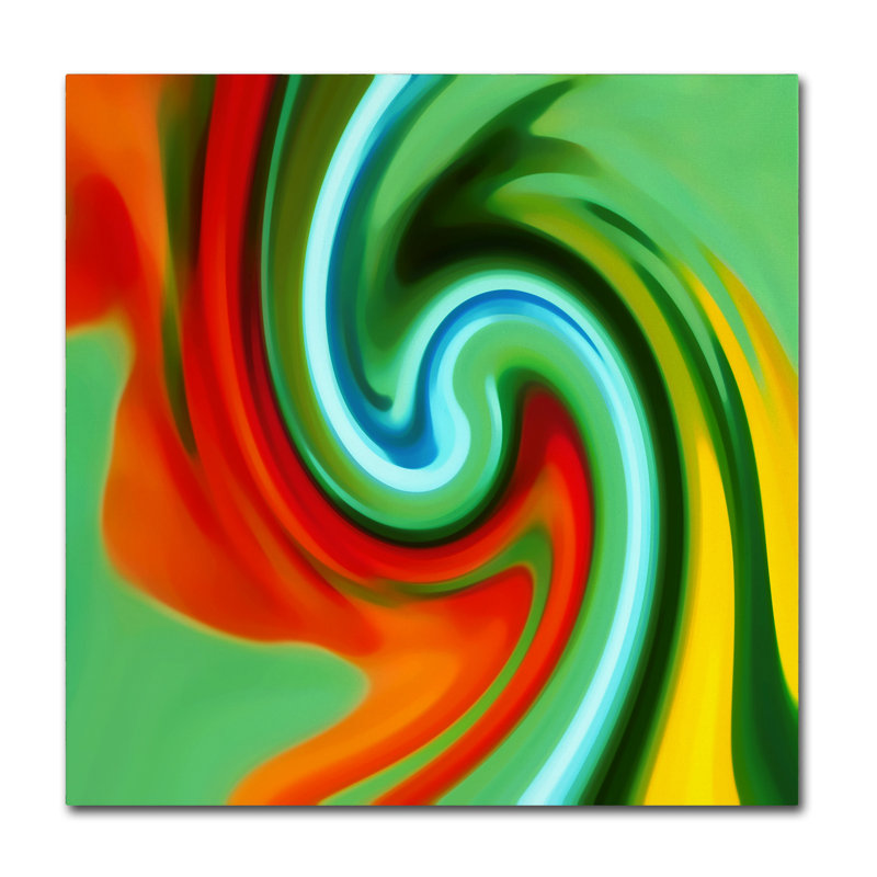 Ivy Bronx Abstract Flower Unfurling Square 2 Graphic Art On