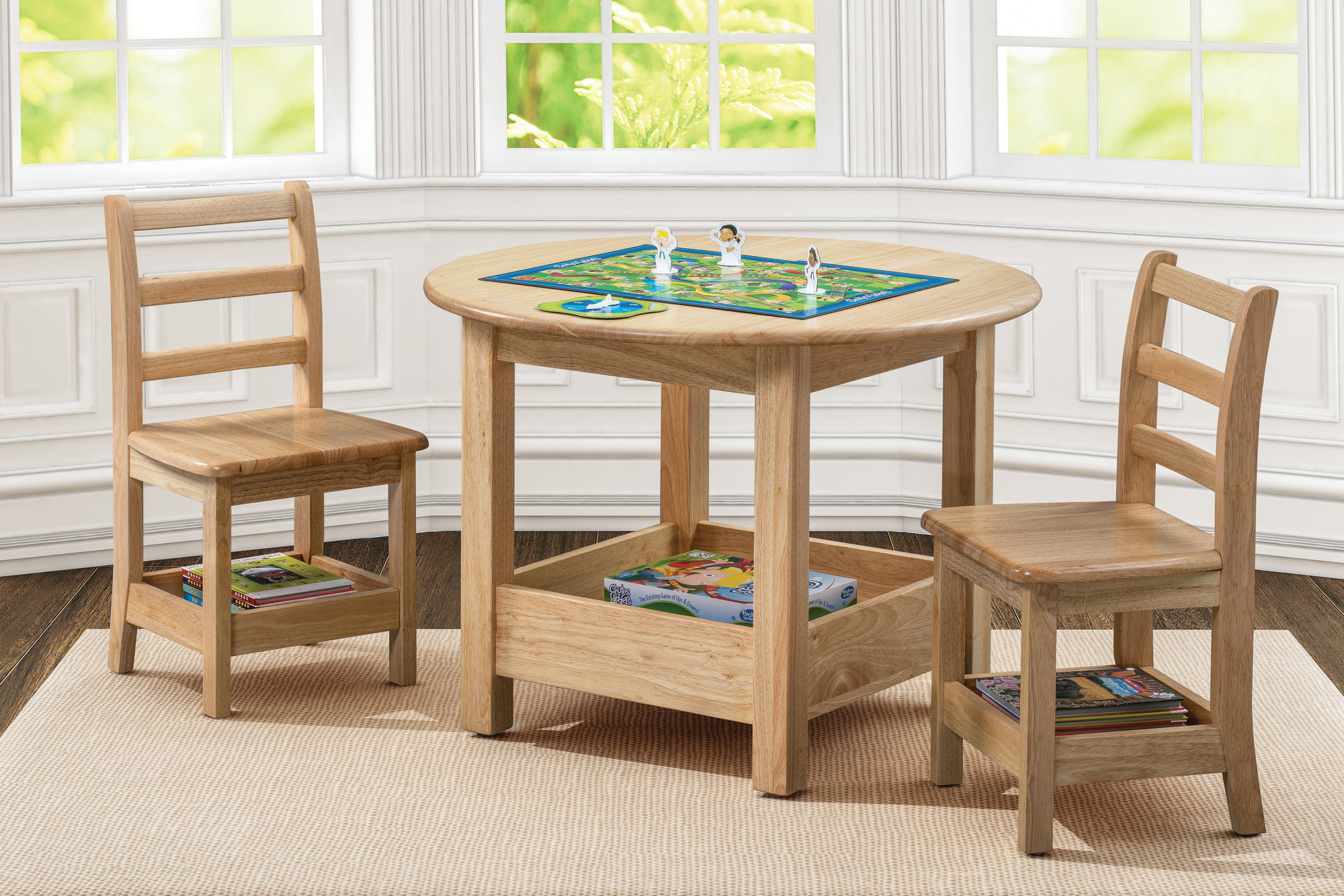 pine childrens table and chairs
