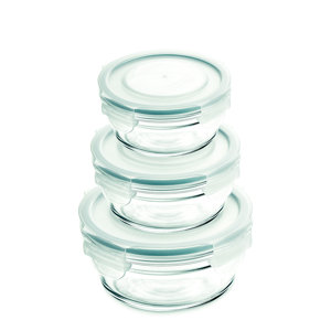 Glasslock Round 3 Container Food Storage Set
