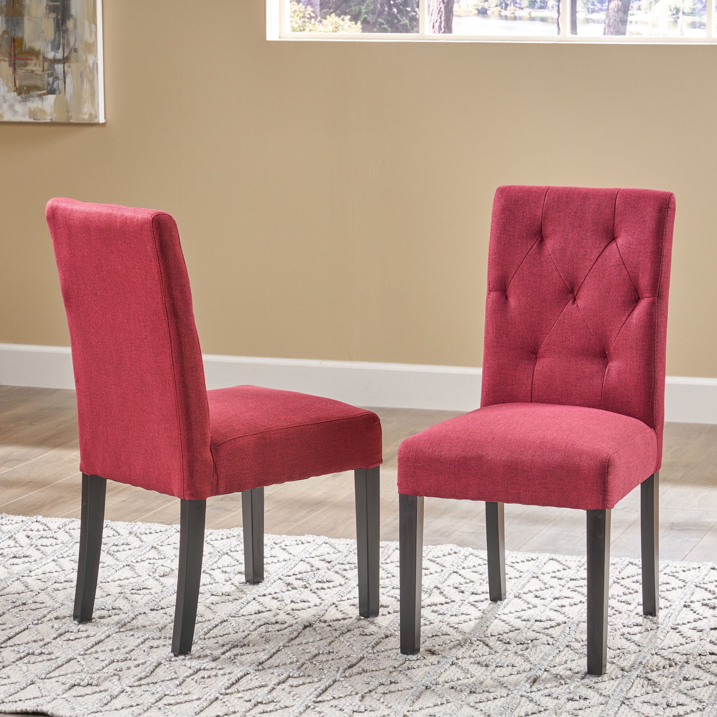 evelin tufted upholstered parsons dining chair