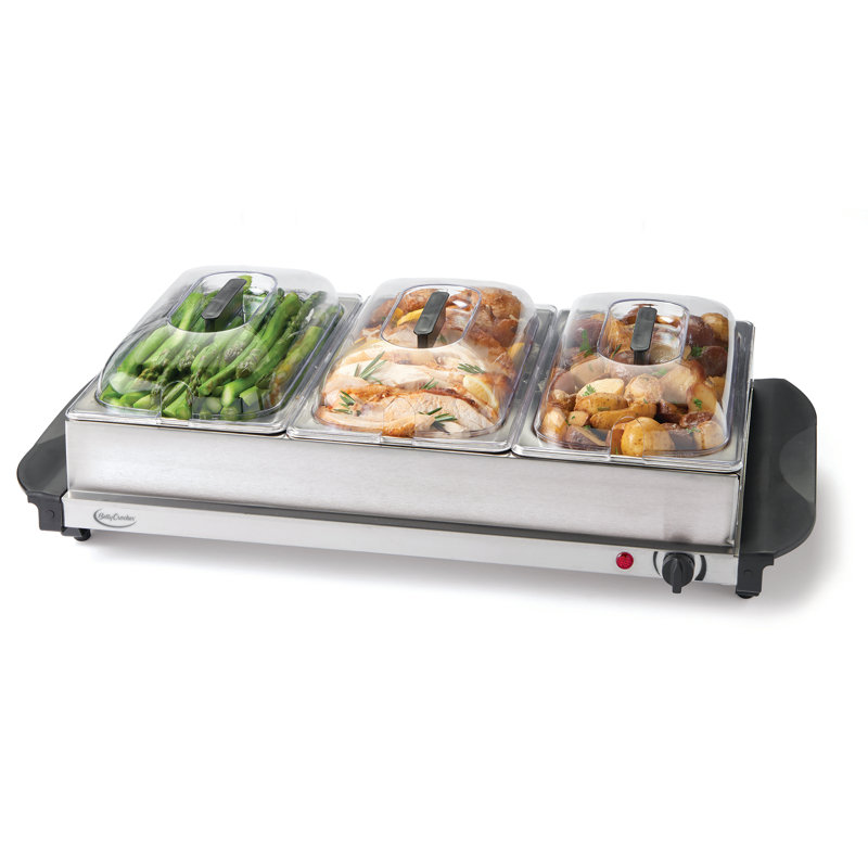 Betty Crocker Stainless Steel Buffet Server And Warming Tray 7 5 Qt Reviews Wayfair
