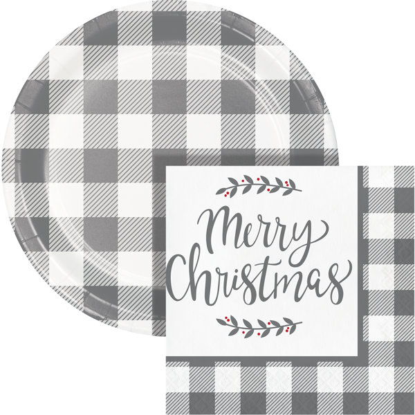 Creative Converting Buffalo Check Christmas Party Supplies ...