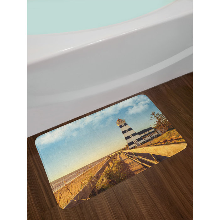 Multicolor Lighthouse Bath Rug Multicolor Lighthouse Bath Rug