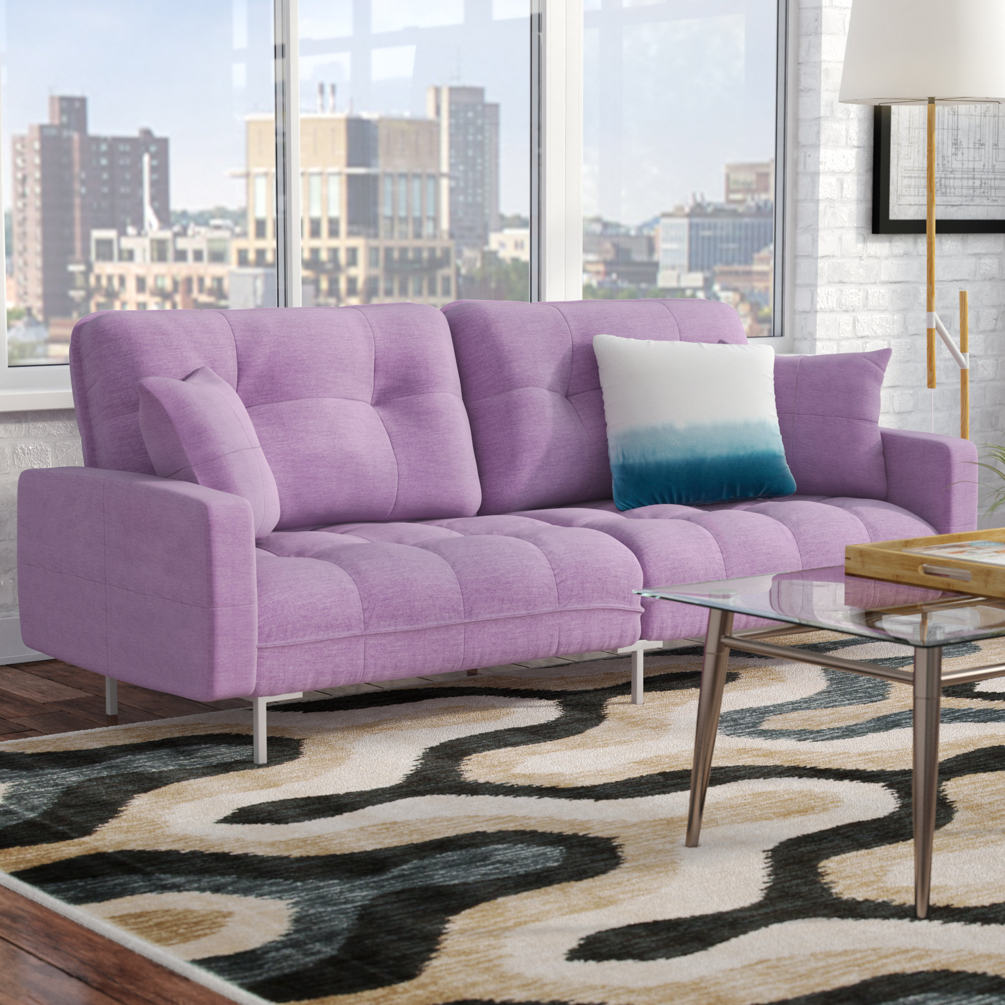 Zipcode Design Frederick Modern Plush Tufted Convertible Sofa Zipcode Design Frederick Modern Plush Tufted Convertible Sofa Reviews Wayfair