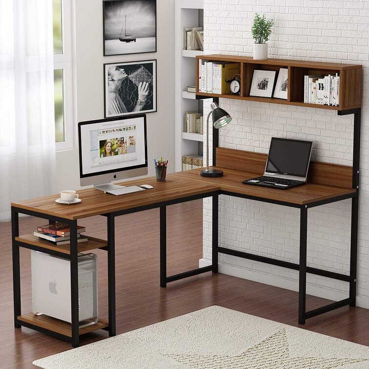 wayfair l shaped desk with hutch