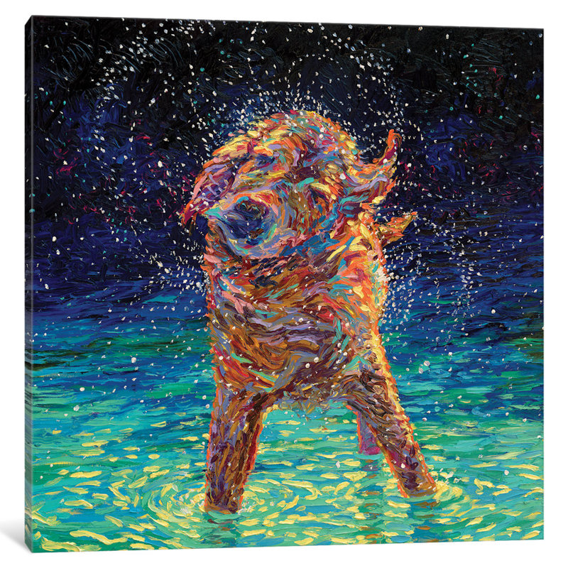Archie Oscar Moonlight Swim By Iris Scott Wrapped Canvas
