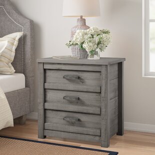 rushville 3 drawer solid wood nightstand andover mills