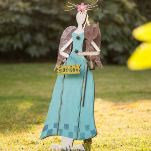 Wooden Angel Wings Wayfair Handcrafted Angel Iron Wooden Garden Sign