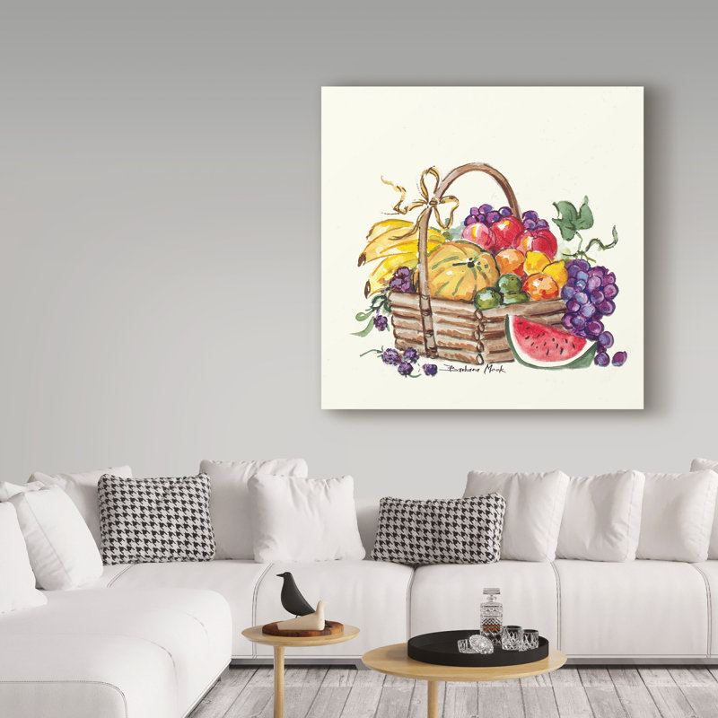 August Grove Watermelon And Fruit Basket Acrylic Painting Print On Wrapped Canvas Wayfair