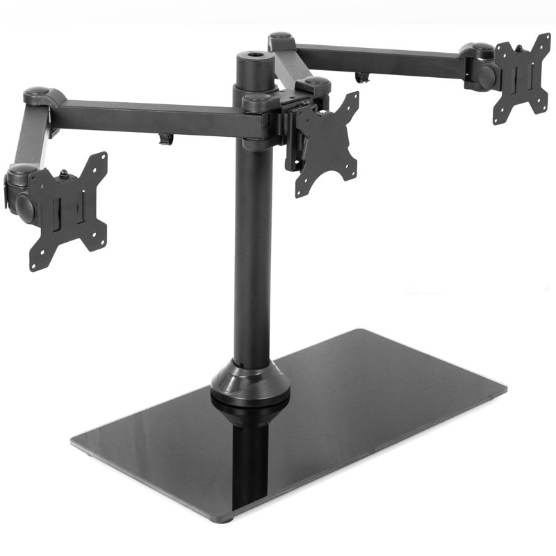 Vivo Triple Monitor Height Adjustable Universal 3 Screen Desk Mount Wayfair