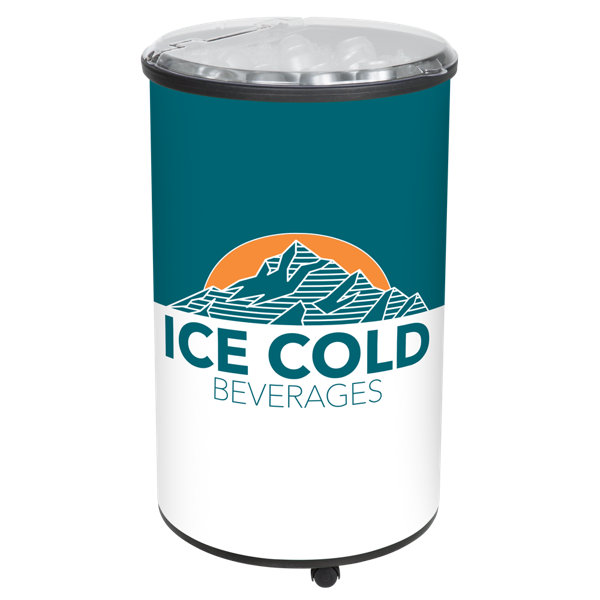 Luminous Ice Bucket Barrel Acrylic 2L Tub Drinks Beer Cooler for Bar Pub 
