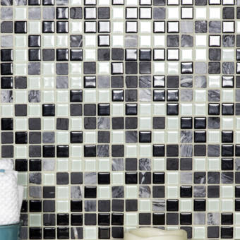 Abolos Nature Carrara White 7 X 7 Glass Field Tile Wayfair
